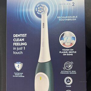 Oral-B iO Series 2 Rechargeable Electric Powered Toothbrush, Forest Green